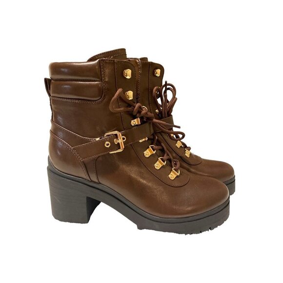NEW Guess Canally Brown platform combat boots women size‎ 10 - Picture 1 of 11